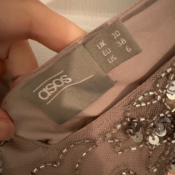ASOS silver beaded dresss - only worn once! - Picture 3 of 5